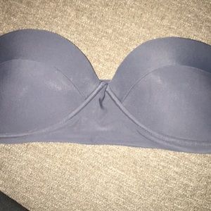 Dark grey swim bandeau top